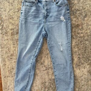 LOFT Blue High Rise Jeans with Classic Fit